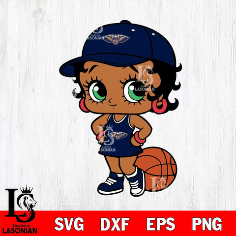 New Orleans Pelicans Betty Boop NBA Svg Eps Dxf Png File, NBA svg, Digital Download, Instant Download