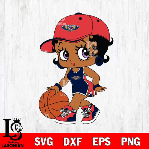 New Orleans Pelicans Betty Boop NBA 5 Svg Eps Dxf Png File, NBA svg, Digital Download, Instant Download