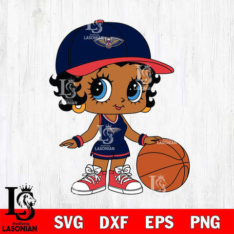 New Orleans Pelicans Betty Boop NBA 9 Svg Eps Dxf Png File, NBA svg, Digital Download, Instant Download