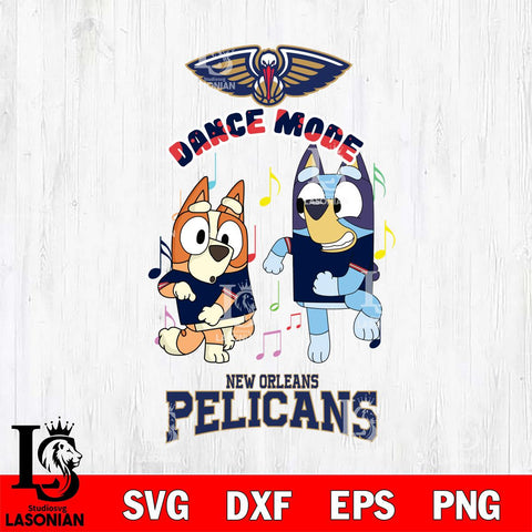 New Orleans Pelicans Bluey Bingo Svg Eps Dxf Png File, NBA svg, Digital Download, Instant Download