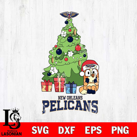 New Orleans Pelicans Bluey Chilli Christmas Tree Svg Eps Dxf Png File, Digital Download