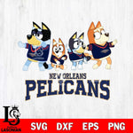 New Orleans Pelicans Bluey Mode Dance Squats Svg Eps Dxf Png File, Digital Download, Instant Download