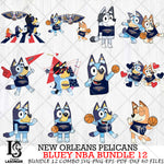 New Orleans Pelicans Bluey NBA Bundle 12 Svg Eps Dxf Png File, Digital Download, Instant Download