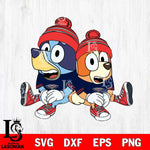 New Orleans Pelicans Bluey & Bingo Christmas Svg Eps Dxf Png File, Digital Download, Instant Download