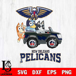 New Orleans Pelicans Bluey friends Svg Eps Dxf Png File, NBA svg, Digital Download, Instant Download