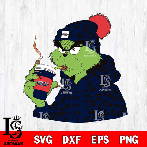 New Orleans Pelicans Boujee Grinch 8 Svg Eps Dxf Png File, Digital Download, Instant Download