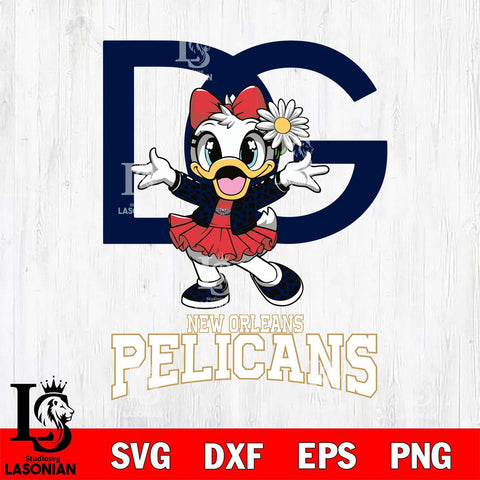 New Orleans Pelicans Dolce And Gabbana Daisy Duck Disney Svg Eps Dxf Png File, Digital Download, Instant Download