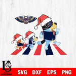 New Orleans Pelicans Family Bluey Walking Christmas Svg Eps Dxf Png File, Digital Download, Instant Download