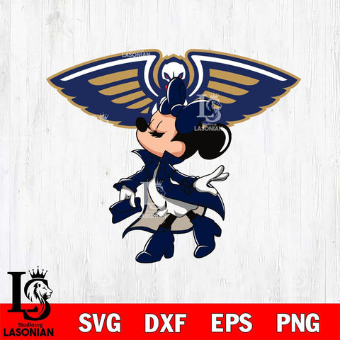 New Orleans Pelicans Glamorous Minnie Svg Eps Dxf Png File, Digital Download, Instant Download