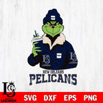 New Orleans Pelicans Grinch Christmas Cut Files Cricut, Svg Dxf Eps Png file , Silhouette