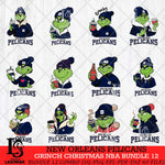 New Orleans Pelicans Grinch Christmas NBA Bundle 12 Cut Files Cricut, Svg Dxf Eps Png file , Silhouette