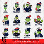 New Orleans Pelicans Grinch NBA Bundle 12 SVG Eps Dxf Png File, Digital Download, Instant Download