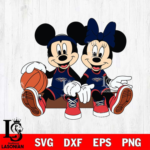 New Orleans Pelicans Mickey Minne 2 Nba Svg Eps Dxf Png File, NBA svg, Digital Download, Instant Download