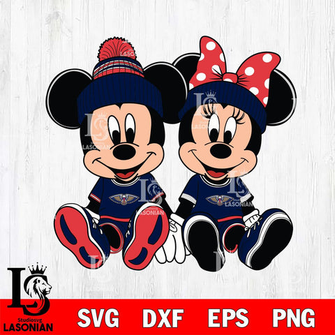 New Orleans Pelicans Mickey Minne 3 Nba Svg Eps Dxf Png File, NBA svg, Digital Download, Instant Download