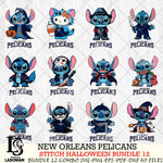 New Orleans Pelicans Stitch Horror Bundle 12 SVG Svg Eps Dxf Png File, Bundle NBA svg, Digital Download, Instant Download