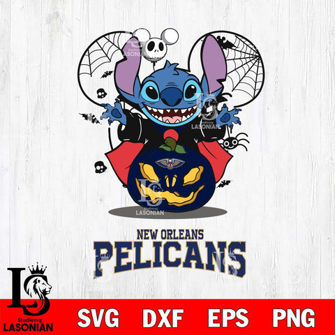 New Orleans Pelicans Stitch Horror Halloween Svg Eps Dxf Png File, Digital Download, Instant Download