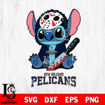 New Orleans Pelicans Stitch Jason Voorhees Svg Eps Dxf Png File, NBA svg, Digital Download, Instant Download