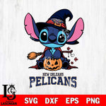 New Orleans Pelicans Stitch witch Svg Eps Dxf Png File, NBA svg, Digital Download, Instant Download