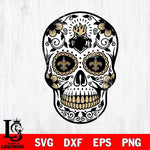 New Orleans Saints Badass Mexico Skull SVG