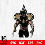 New Orleans Saints Badass Wolverine Svg Eps Dxf Png File, Digital Download, Instant Download