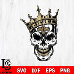 New Orleans Saints Badass king Skull SVG