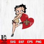 New Orleans Saints Betty Boop Girl Love Svg Eps Dxf Png File, Digital Download, Instant Download