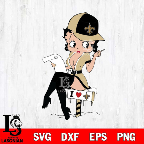 New Orleans Saints Betty Boop Sexy Fan Svg Eps Dxf Png File, Digital Download, Instant Download