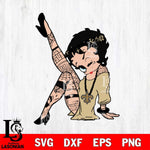 New Orleans Saints Betty Boop Tattoo Girl Svg Eps Dxf Png File, Digital Download, Instant Download