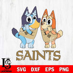 New Orleans Saints Bluey & Bingo 5 Svg Eps Dxf Png File, NFL svg, Digital Download, Instant Download