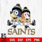 New Orleans Saints Bluey & Bingo 8 Svg Eps Dxf Png File, NFL svg, Digital Download, Instant Download