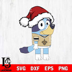 New Orleans Saints Bluey Cartoon Christmas Svg Eps Dxf Png File, Digital Download, Instant Download