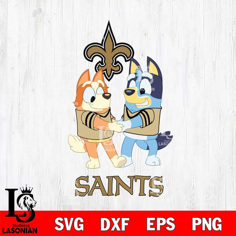 New Orleans Saints Bluey Chilli Dance Svg Eps Dxf Png File, Digital Download, Instant Download