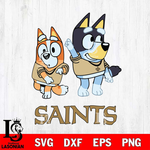 New Orleans Saints Bluey Chilli Mode Dance Svg Eps Dxf Png File, Digital Download, Instant Download