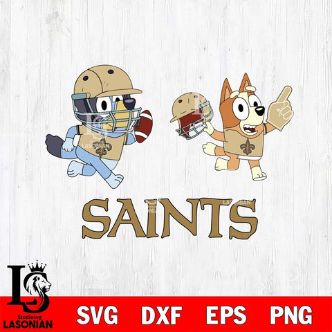 New Orleans Saints Bluey Chilli NFL 2 Svg Eps Dxf Png File, Digital Download, Instant Download