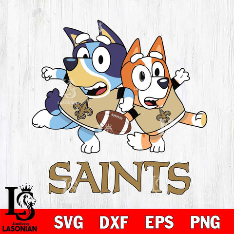 New Orleans Saints Bluey Chilli NFL Svg Eps Dxf Png File, Digital Download, Instant Download