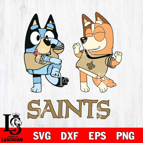 New Orleans Saints Bluey Chilli Sport Svg Eps Dxf Png File, Digital Download, Instant Download