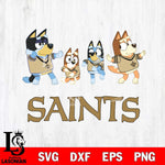 New Orleans Saints Bluey Dance Mode Squats Svg Eps Dxf Png File, Digital Download, Instant Download