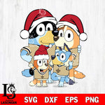 New Orleans Saints Bluey Family Christmas Svg Eps Dxf Png File, Digital Download, Instant Download