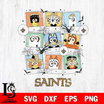 New Orleans Saints Bluey Halloween Sport Svg Eps Dxf Png File, Digital Download, Instant Download