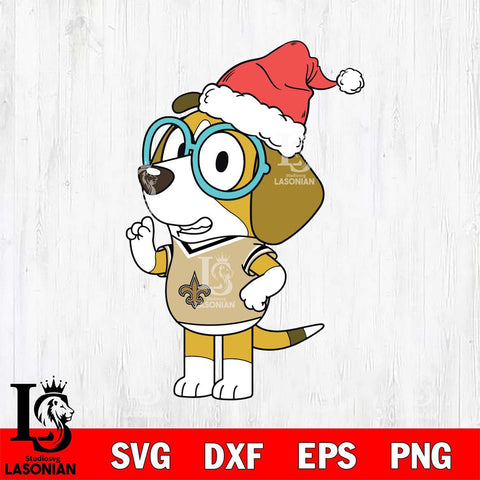 New Orleans Saints Bluey Honey Christmas Svg Eps Dxf Png File, Digital Download, Instant Download