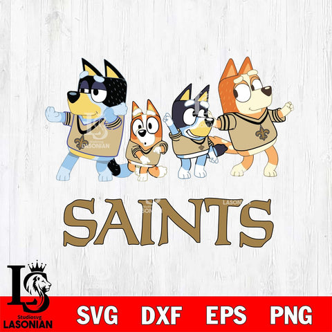 New Orleans Saints Bluey Mode Dance Squats Svg Eps Dxf Png File, Digital Download, Instant Download