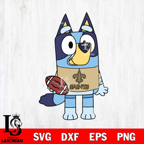 New Orleans Saints Bluey NFL 2 Svg Eps Dxf Png File, Digital Download, Instant Download