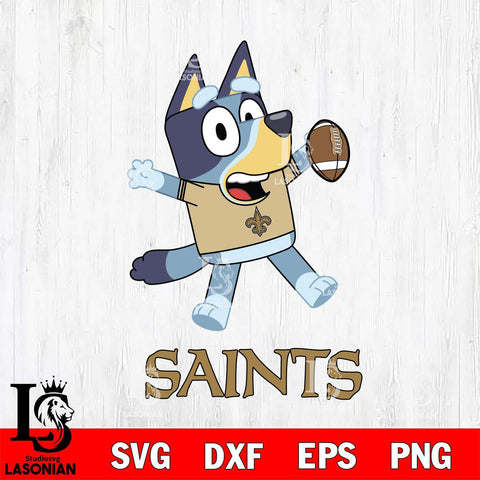 New Orleans Saints Bluey Sport Football Cricut Files,Bluey Svg file,Digital Download ,Instant Download