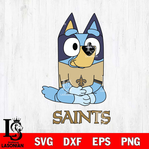 New Orleans Saints Bluey Styles Football Cricut Files,Bluey Svg file,Digital Download ,Instant Download