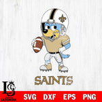 New Orleans Saints Bluey rugby Svg Eps Dxf Png File, Digital Download ,Instant Download, Cricut File