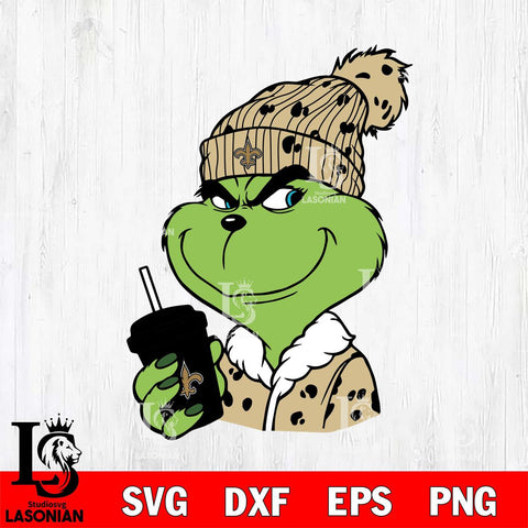 New Orleans Saints Boujee Grinch 3 Svg Eps Dxf Png File, Digital Download, Instant Download