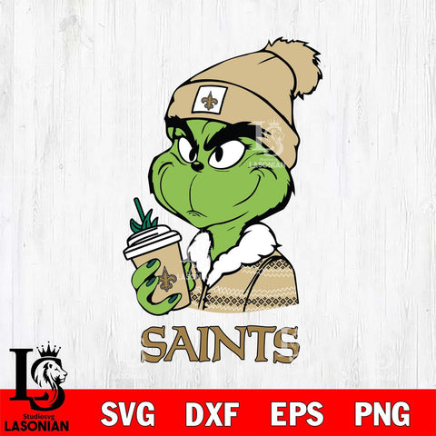 New Orleans Saints Boujee Grinch Christmas Svg Eps Dxf Png File,Cricut svg files, Digital Download, Instant Download