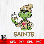 New Orleans Saints Boujee Grinch Heart Christmas Svg Eps Dxf Png File,Cricut svg files, Digital Download, Instant Download