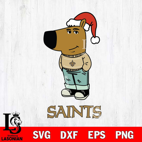 New Orleans Saints Chill Guy Christmas Svg Eps Dxf Png File,NFL Svg Files,Christmas svg ,Digital Download ,Instant Download