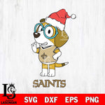 New Orleans Saints Christmas Bluey Honey Sport Svg Eps Dxf Png File,Cut Svg Files, Digital File, Sublimation